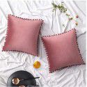 Nordic ins style pillowcase cross-border ball ball velvet solid color pillowcase office sofa pillow bedside cushion 