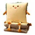 Toast Bread Throwing Pillow Quilt Plush Cartoon Throwing Pillow Office Waist Ins Cartoon Air Conditioner Room Throwing Pillow Quilt 