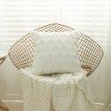 Wholesale special embroidered geometric diamond block plush pillowcase Simple solid color Nordic style household pillowcase 