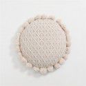 Ruijing ins wind net red knitting bedside sofa, living room, ball pillow, bedside cushion, Eni yarn 