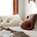 Meimo Color Palette Shaped Throw Pillow Granular Woolen Cushion in Autumn and Winter Tatami Float Window Multi color Soft 