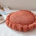 Yutujia Creative Round Ball Pillow Nordic Design Handmade Woolen Sofa Cushion Cushion Solid Color Cushion 