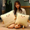 Toast Bread Throwing Pillow Quilt Plush Cartoon Throwing Pillow Office Waist Ins Cartoon Air Conditioner Room Throwing Pillow Quilt 