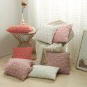 Wholesale special embroidered geometric diamond block plush pillowcase Simple solid color Nordic style household pillowcase 