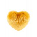 Cute solid color imitation wool throw pillow car pillow heart-shaped sofa waist cushion office seat plush cushion 