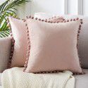 Nordic ins style pillowcase cross-border ball ball velvet solid color pillowcase office sofa pillow bedside cushion 