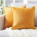 Nordic ins style pillowcase cross-border ball ball velvet solid color pillowcase office sofa pillow bedside cushion 