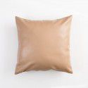 Soft imitation cow leather light luxury pillow cover leather texture waist pillow living room sofa science and technology cloth cushion imitation leather pillow 