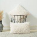 Pure color plush cashmere autumn and winter straw wool cushion cover ins wind non core pillow waist linen cushion cover 
