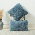 Pure color plush cashmere autumn and winter straw wool cushion cover ins wind non core pillow waist linen cushion cover 