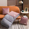 Velvet light luxury pillow, quilt dual-use thickened car office air conditioner, cushion sofa, nap pillow, pillow 