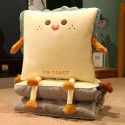 Toast Bread Throwing Pillow Quilt Plush Cartoon Throwing Pillow Office Waist Ins Cartoon Air Conditioner Room Throwing Pillow Quilt 