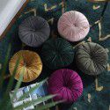 Autumn and winter Dutch velvet round thickened pillow Office waist against Nordic ins solid color bedside sofa Pumpkin pillow 