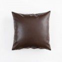 Soft imitation cow leather light luxury pillow cover leather texture waist pillow living room sofa science and technology cloth cushion imitation leather pillow 