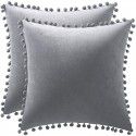 Nordic ins style pillowcase cross-border ball ball velvet solid color pillowcase office sofa pillow bedside cushion 