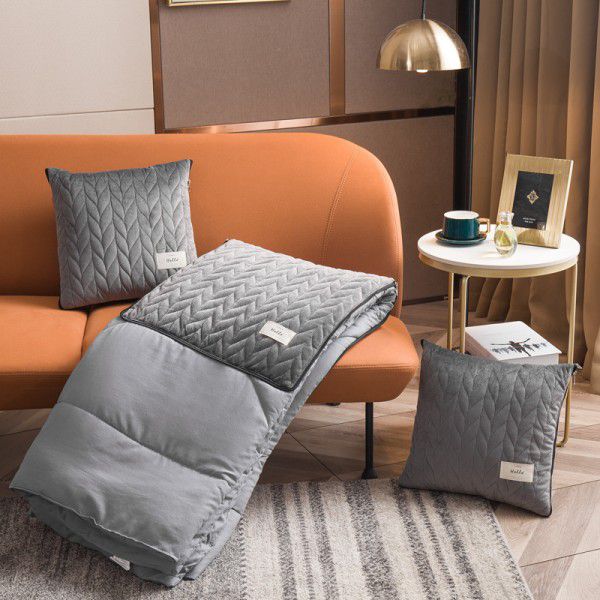 Velvet light luxury pillow, quilt dual-use thickened car office air conditioner, cushion sofa, nap pillow, pillow 