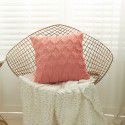 Wholesale special embroidered geometric diamond block plush pillowcase Simple solid color Nordic style household pillowcase 