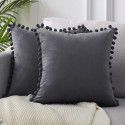 Nordic ins style pillowcase cross-border ball ball velvet solid color pillowcase office sofa pillow bedside cushion 