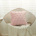 Wholesale special embroidered geometric diamond block plush pillowcase Simple solid color Nordic style household pillowcase 