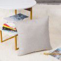 Nordic solid cotton linen pillow sofa cushion cover living room bedroom car office backrest multicolor modern simplicity 