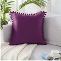 Nordic ins style pillowcase cross-border ball ball velvet solid color pillowcase office sofa pillow bedside cushion 