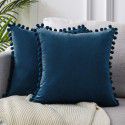 Nordic ins style pillowcase cross-border ball ball velvet solid color pillowcase office sofa pillow bedside cushion 