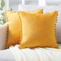 Nordic ins style pillowcase cross-border ball ball velvet solid color pillowcase office sofa pillow bedside cushion 
