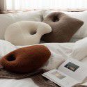 Meimo Color Palette Shaped Throw Pillow Granular Woolen Cushion in Autumn and Winter Tatami Float Window Multi color Soft 