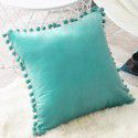 Nordic ins style pillowcase cross-border ball ball velvet solid color pillowcase office sofa pillow bedside cushion 