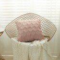 Wholesale special embroidered geometric diamond block plush pillowcase Simple solid color Nordic style household pillowcase 
