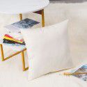 Nordic solid cotton linen pillow sofa cushion cover living room bedroom car office backrest multicolor modern simplicity 