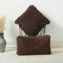 Pure color plush cashmere autumn and winter straw wool cushion cover ins wind non core pillow waist linen cushion cover 
