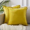 Nordic ins style pillowcase cross-border ball ball velvet solid color pillowcase office sofa pillow bedside cushion 