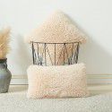 Pure color plush cashmere autumn and winter straw wool cushion cover ins wind non core pillow waist linen cushion cover 
