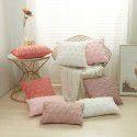 Wholesale special embroidered geometric diamond block plush pillowcase Simple solid color Nordic style household pillowcase 