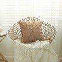 Wholesale special embroidered geometric diamond block plush pillowcase Simple solid color Nordic style household pillowcase 