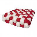 Nordic ins cashmere throw pillow square woven cushion cushion sofa back plush cushion decorative window cushion 