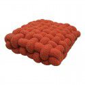 Nordic ins cashmere throw pillow square woven cushion cushion sofa back plush cushion decorative window cushion 