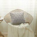 Wholesale special embroidered geometric diamond block plush pillowcase Simple solid color Nordic style household pillowcase 