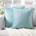 Nordic ins style pillowcase cross-border ball ball velvet solid color pillowcase office sofa pillow bedside cushion 