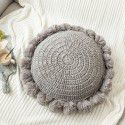 Yutujia Creative Round Ball Pillow Nordic Design Handmade Woolen Sofa Cushion Cushion Solid Color Cushion 