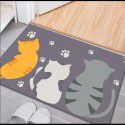 Nordic simple crystal velvet floor mat Non slip water absorbing doormat Cartoon ins Air bathroom porch Toilet 