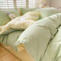 Ins style simple bedding cream style kit nude sleeping water washing cotton sheet quilt cover student dormitory four piece set 