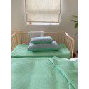 Foreign trade parent-child net red bed cover three piece set simple straight Korean ins cotton clip slip solid color cotton bed sheet 