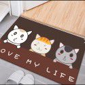 Nordic simple crystal velvet floor mat Non slip water absorbing doormat Cartoon ins Air bathroom porch Toilet 