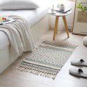 Nordic ins cotton and linen tassel woven floor mats Bedside mattresses are simple Modern carpets can be machine washed 