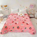 Autumn and winter thickened milk velvet bed cover three piece quilted cotton crystal velvet blanket lace warm blanket sub sheet 