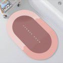 Nordic simple diatom mud soft cushion Bathroom Water absorbing quick drying floor mat Oval floor mat Door mat