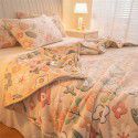 Autumn and winter flannel blanket thickened coral blanket activity gift snowflake blanket gift bag wholesale