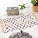Nordic ins cotton and linen tassel woven floor mats Bedside mattresses are simple Modern carpets can be machine washed 